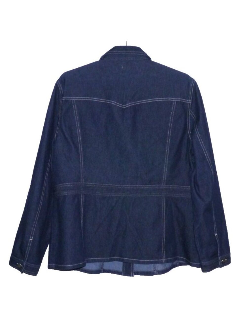 Evan Picone blue jean shirt jacket shacket stretch fabric Women's size XL - Picture 3 of 4
